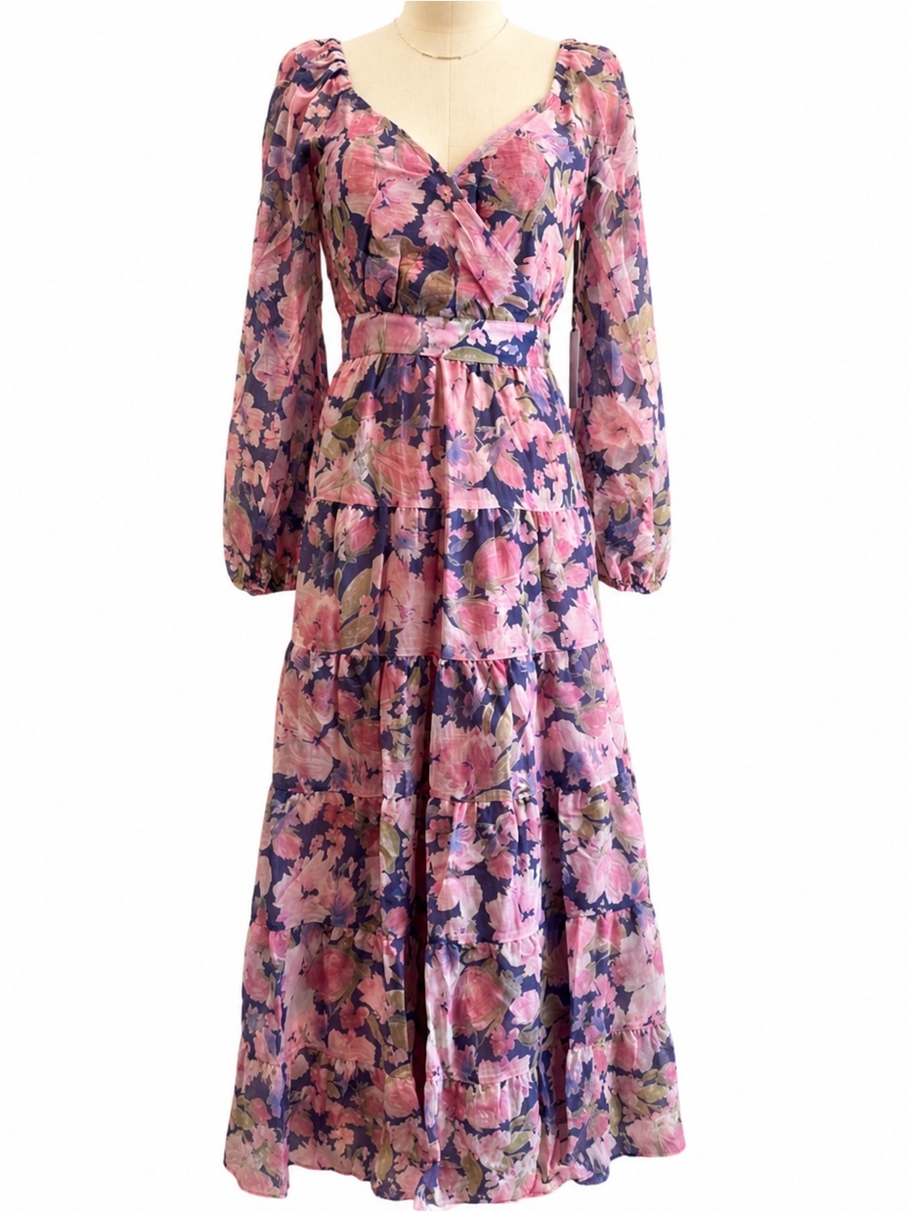 NWT - Astr Floral Maxi Dress in‎ Pink and Purple, Size x-small